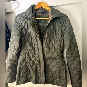 LLBean Quilted Jacket Womens XS Green